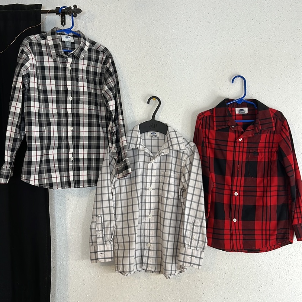 Bundle of Boys button down Old Navy Long sleeve shirts